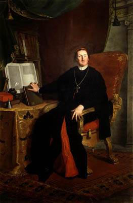 Oil on canvas painting of Angelo Maria Quirini, executed by Bartolomeo Nazari
